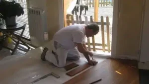 Pose de parquet sur carrelage