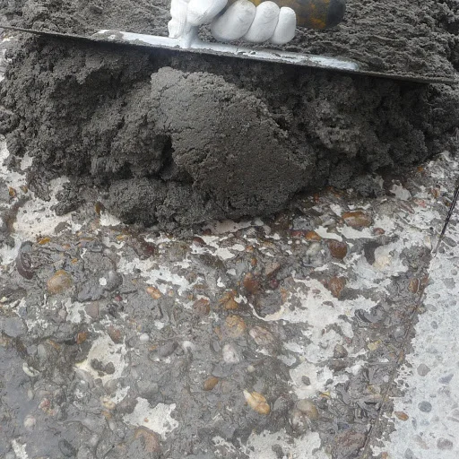 Reboucher un trou avec du ciment mortier