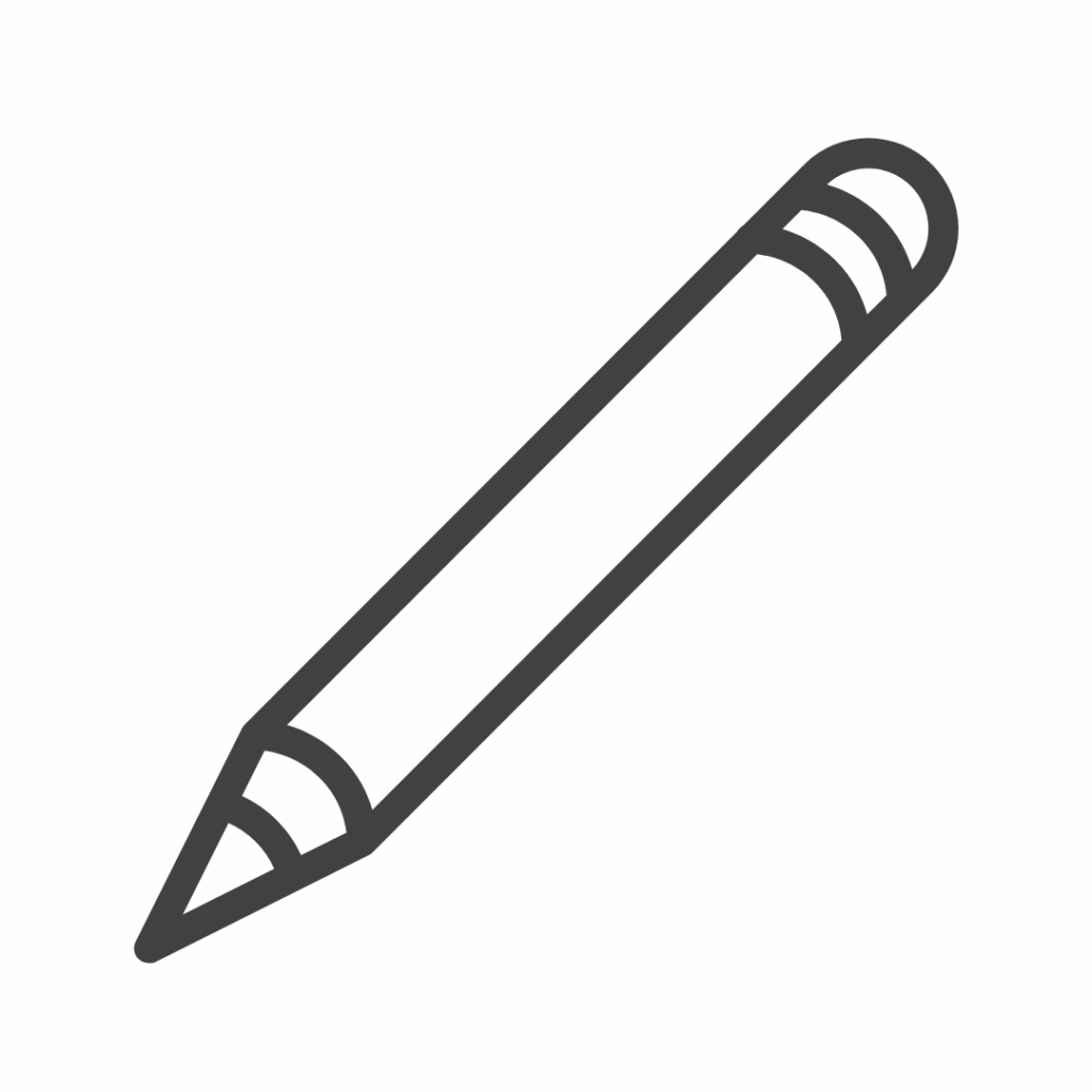 Icône crayon pour fiche de présentation Marc