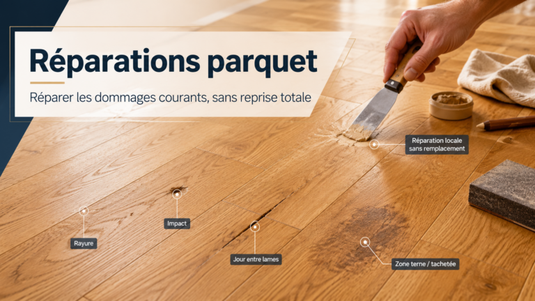 Réparations parquet :
