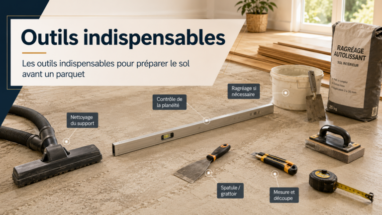 Les outils indispensables pour préparer le sol avant un parquet