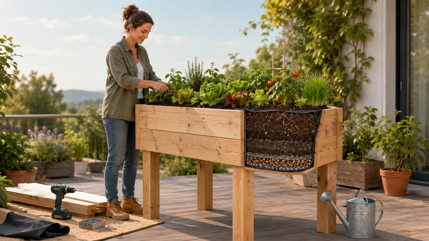 Jardinière surélevée