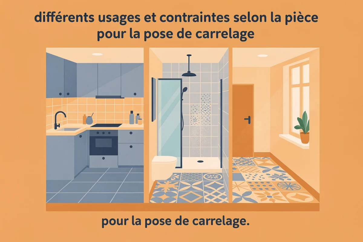 pose carrelage bricolage — Prérequis : poser un carrelage adapté à votre pièce, sans vous piéger