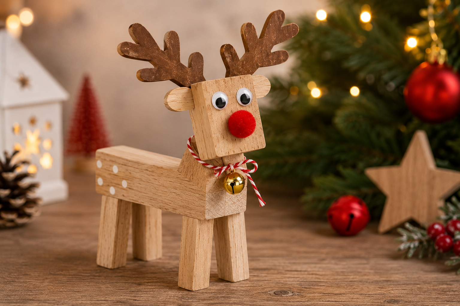 Atelier enfant : fabriquer un renne de noël en bois