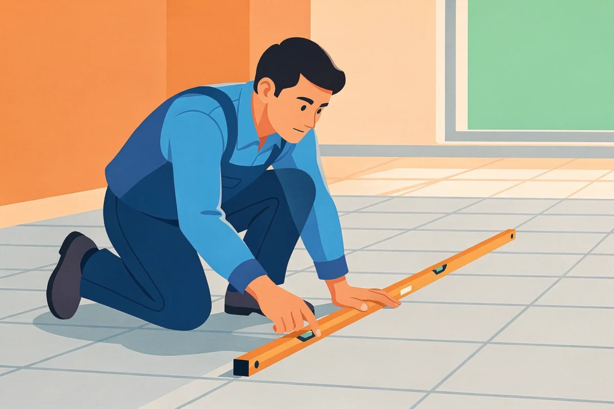 Préparer le support : obtenir une base plane, stable... carrelage maison : Préparer le support : obtenir une base plane, stable et propre : Illustration